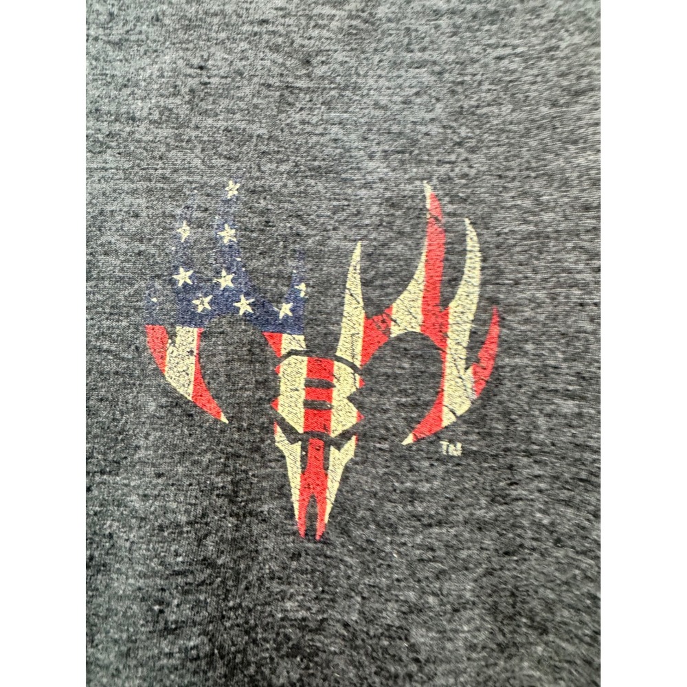Buck Wear Mens Freedom Since 1776 American Flag Dog Graphic T-Shirt Gray MD